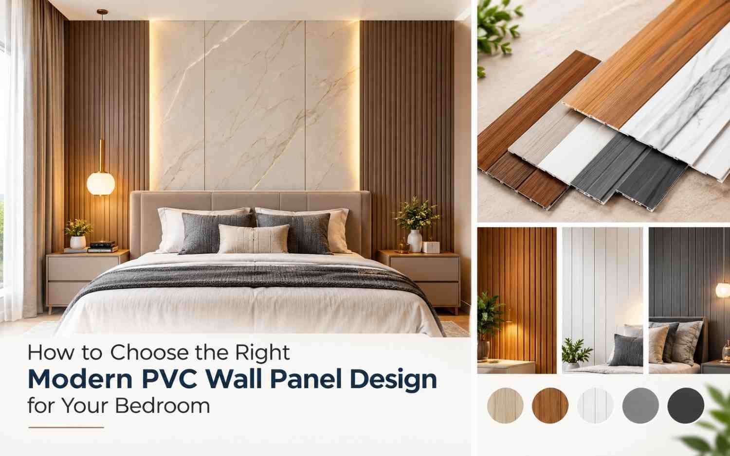 modern pvc wall panel design for bedroom